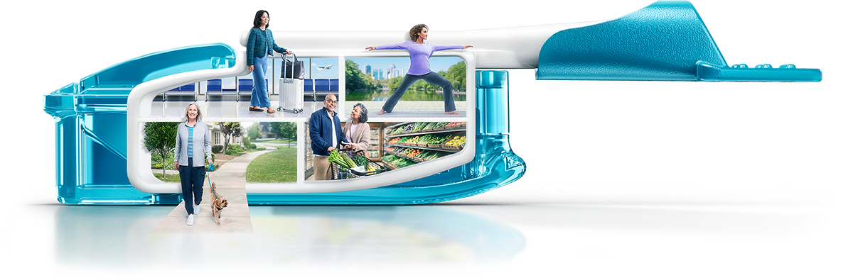 TYVASO DPI device with multiple patients doing different activities