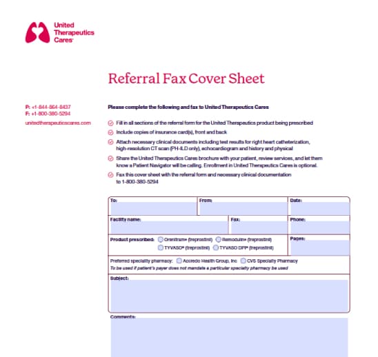Referral Fax Cover Sheet